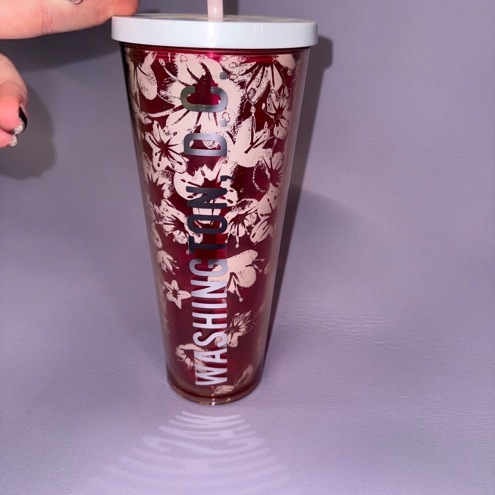 Starbucks Red Floral Tumbler